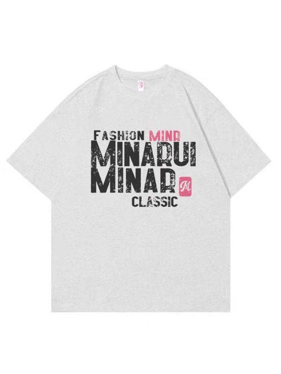 Retro Black Summer High Street Plus Size Loose Cotton T-Shirt for Women