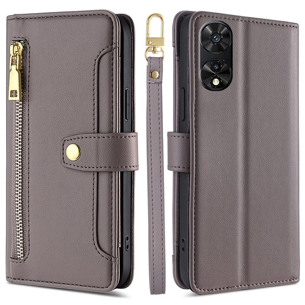 For TCL 505 Case PU Leather Bump Proof Cash Pocket Crossbody Phone Cover