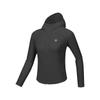Breathable Hooded Sports Long Sleeve Jacket Women Jackets Carbon-Black P225W118-0018