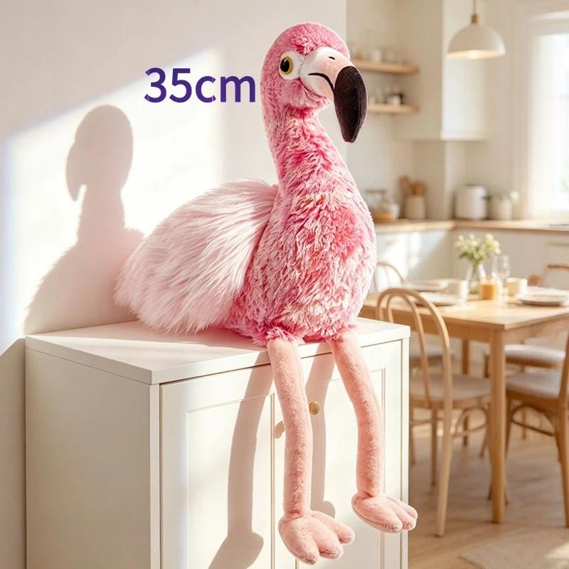 22/35cm Simulation Lifelike Birds Flamingo Plush Doll Stuffed Animal Soft Toucan Baby Appease Toys Funny for Kids Gift Decor