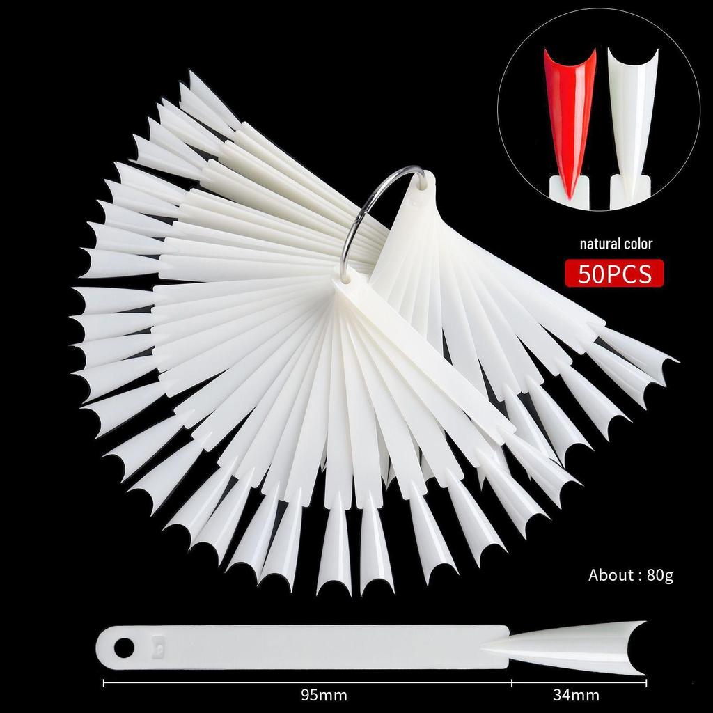 Fan-Shaped Nail Art Color Swatch Board with Buckle for Beginners