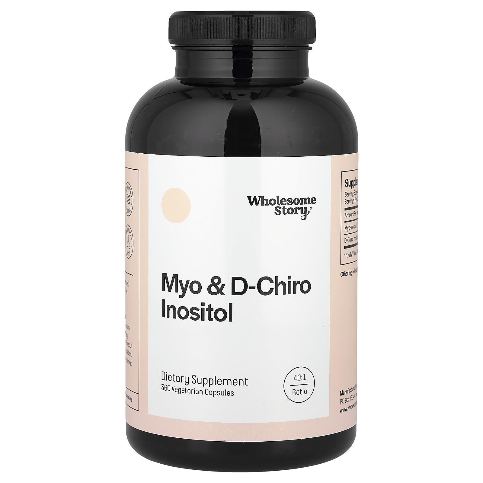 

Myo-Inositol and D-Chiro-Inositol, 360 Veggie Capsules