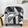Elastic Full Package Semi-circular Bathtub Small Single Person Sofa Cover, Internet Cafe Coffee Shop Wine Room Print Cover