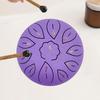6-inch 11-Note Metal Tongue Drum with Storage Bag, Perfect for Yoga, Meditation, Healing, Prayer, and Fatigue Relief (Purple)