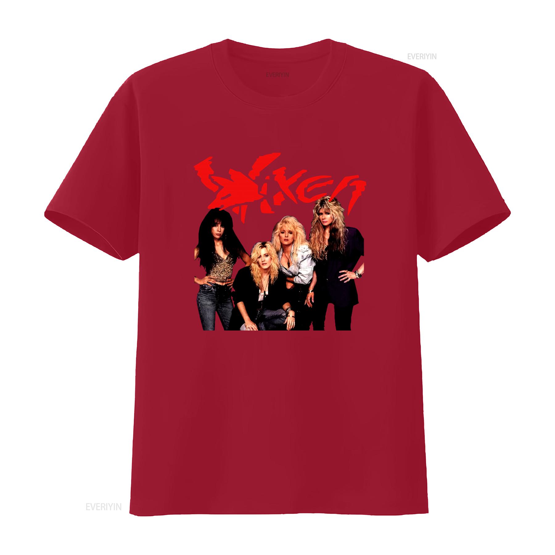 

Vixen Band T Shirt for Women Cotton Black Sizes S 5XL Rock YA362 vintage Washed Slightly Top For Everyday Wear graphic homme S