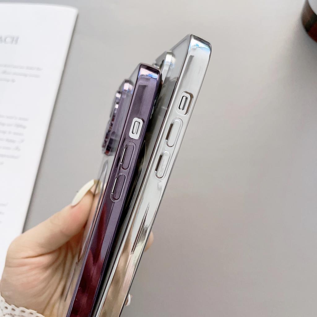 Para iPhone 15 14 Pro Max Luxury Magsafe Marco de revestimiento magnético Funda de teléfono transparente para iPhone X XS 11 12 13 14 Plus Cubierta protectora