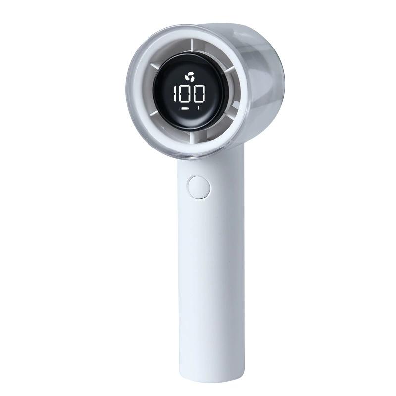 

Handheld Mini Fan with LCD Display – USB Rechargeable Adjustable Speed Fan for Office & Outdoor Use чистый белый