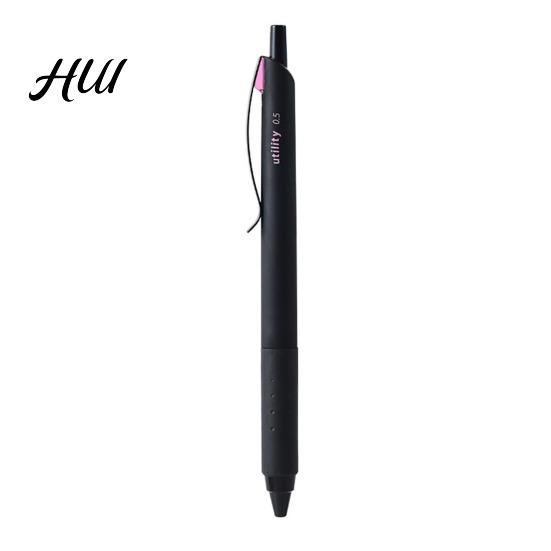 Portable Clip Pen Gel Quick-Dry Black Ink 0.5mm Smooth Writing for Exams Conference Room Office Non-Slip Grip Silent Click Retractable Library Random Style