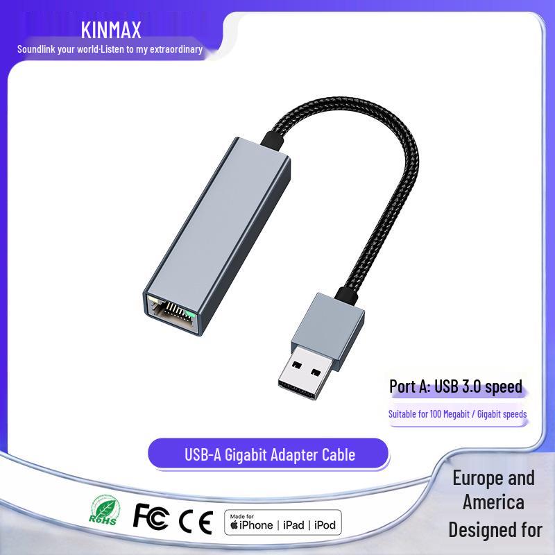 USB-zu-Ethernet-Adapter, Typ-C-Gigabit-Netzwerkkarte für Tablets und Telefone