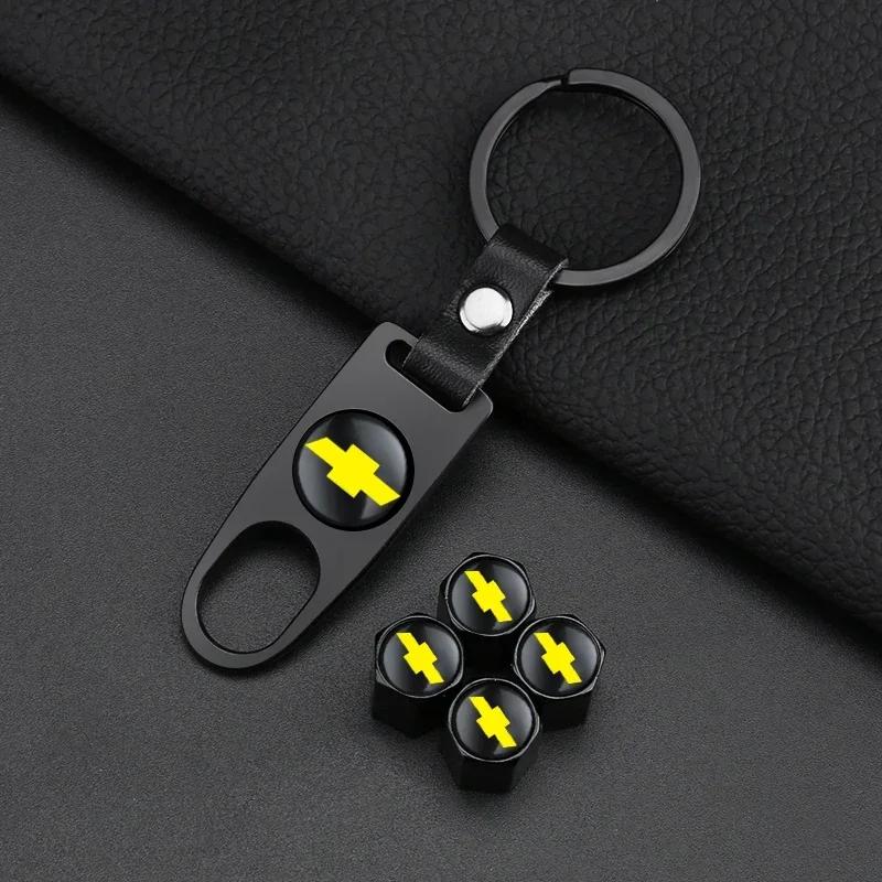Auto Logo Auto Rad Reifen Ventilkappe mit Schlüsselanhänger Für Chevrolet Cruze TRAX Aveo Lova Sail EPICA Captiva Malibu Volt Camaro Cobalt
