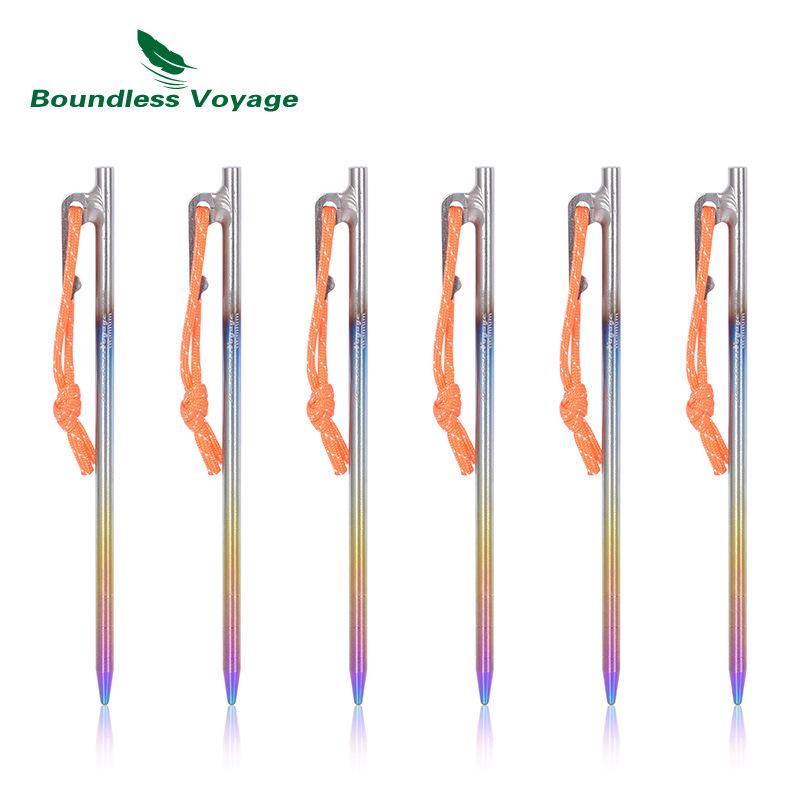 

Mustway Titanium Alloy Tent Pegs: Outdoor Camping Awning Accessories for Secure Wind Rope Fixing and Extended Ground Insertion. Universal