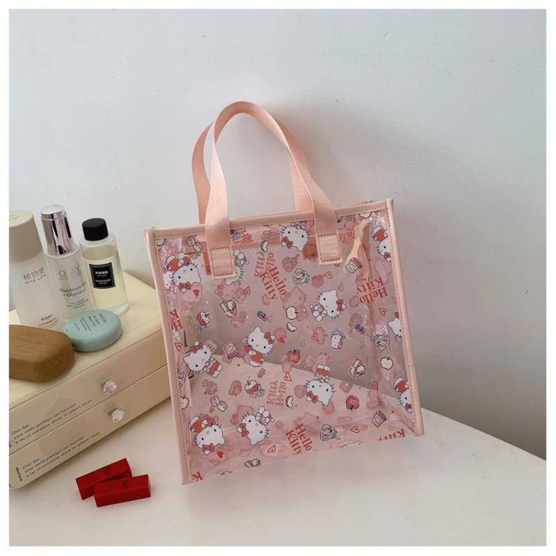 Transparent Fruity Ice Cream Waterproof Toilet Bag Cosmetic Bag Fitness Bath Beach Bag Women's Bag