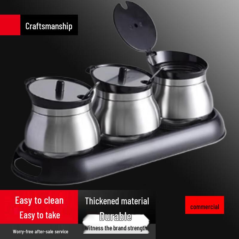 

Yingbai Modern Glass Seasoning Set with Tray and Spoons