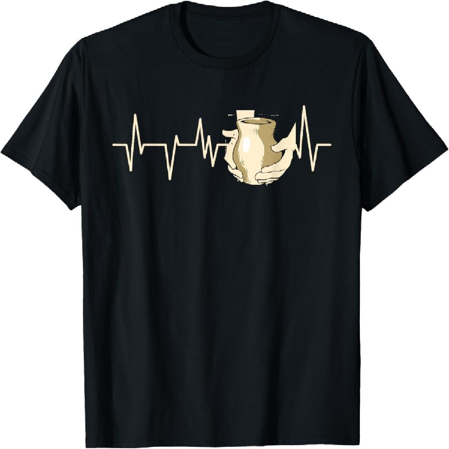 Pottery ECG Heartbeat Ceramic Artist Ceramicist Potters T-Shirt XXXXXL разноцветный