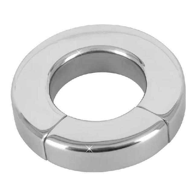 Stainless Steel Ball Stretcher Scrotum Pendant Heavy Magnetic Penis Lock Cock Ring Bondage Metal Erection Male Delay Sex Toy Man