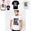 Dad Best Ever Printing Men Casual Tshirt Short Sleeve Summer Cotton Tops Tee