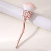 Nail Art Brush Soft Bristles Comfortable Grip Manicure Brush Artificial Fiber Wool Rose Flower Shape Nail Brush Manicure Tool