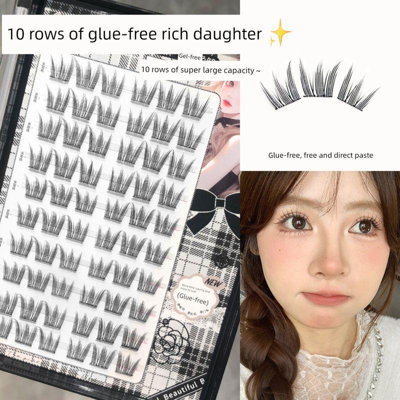 Cute Eyelash Shangpin Girl Rich Family Gold Nature Fake Eyelashes Rich Daughter (Glue-Free Upgraded Model)