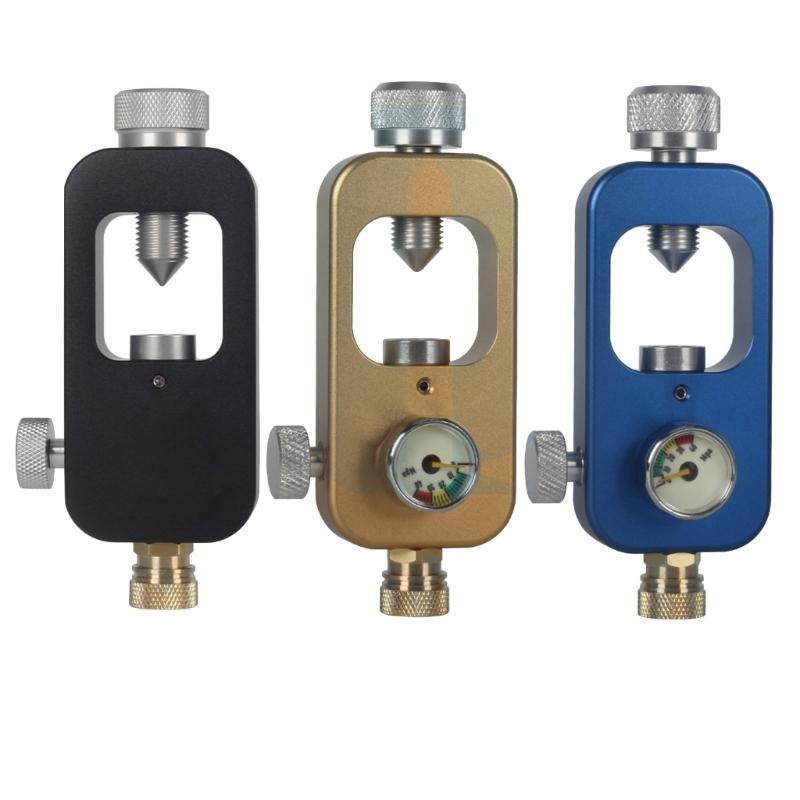Scubas Diving Tanks Refill Adapter With Gauge and Hose Aluminum Alloys Diving Oxygen Cylinder Refill Adapter Enduring