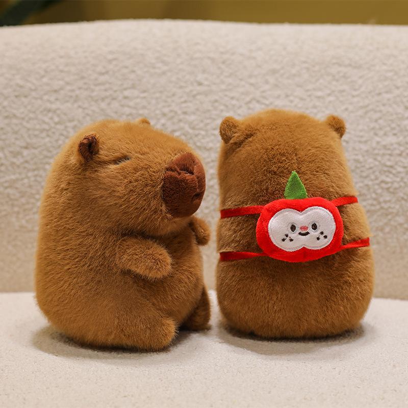 Popular Burger Backpack Kapibara Cute Capybara Plush Toy Doll Cute Children's Doll Gift