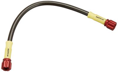 AC Performance Line Brake Hose Aluminum RED Universal Hose Smoke Hose Total Length 10.2 Inches (260 Mm) AC0260S