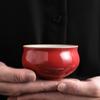 Stoneware Cup Ceramic Kung Fu Tea Cup Kiln Baked Retro Teacup Tea Bowl Personal Cup Master Cup Gift Box Teacups