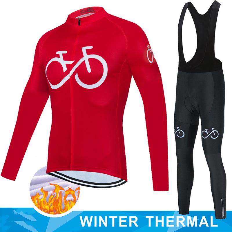 Winter Thermal Fleece Cycling Jersey Bike Men Triathlon Termal Clothing Sets Bicycles Cycle Mtb Man Long Sleeve Clothes 2026 Bib