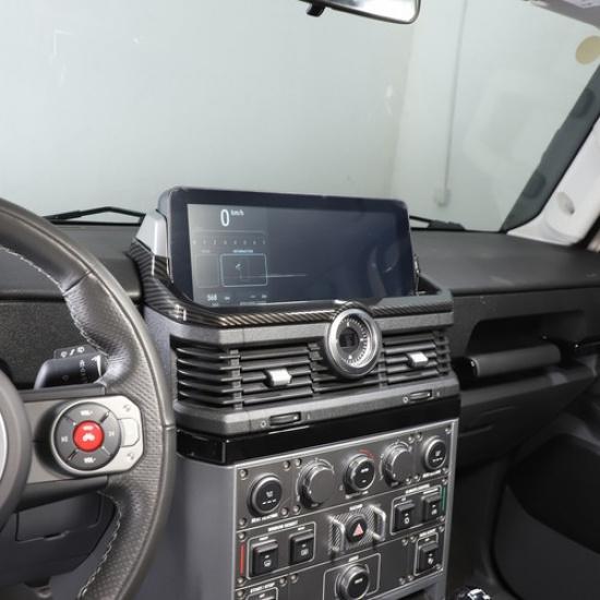 ABS Carbon Car Navigation Screen Frame Decorative Trim For Ineos Grenadier +