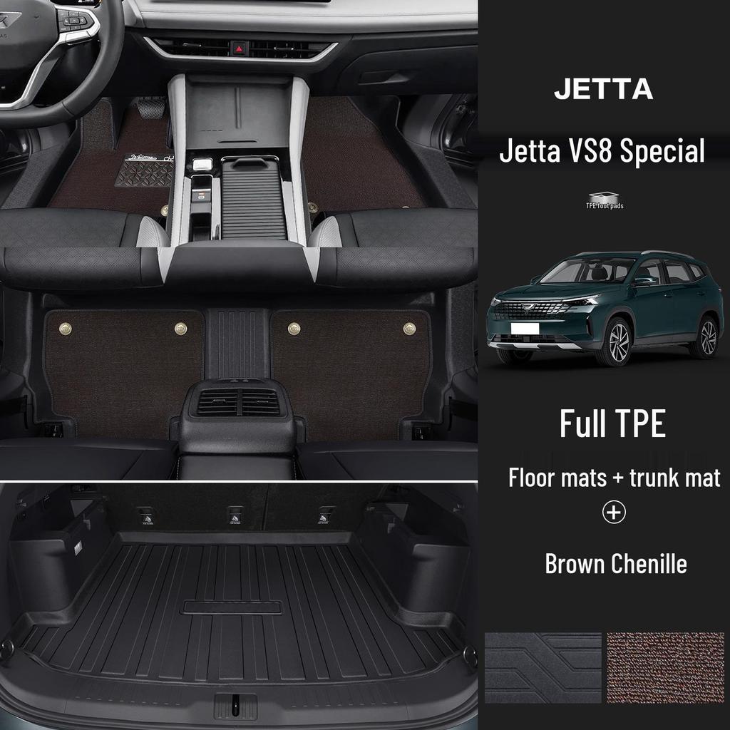 Jetta VS8 Full Coverage TPE Floor Mats - Interior Decorative Automotive Accessories