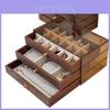 Walnut Jewelry Box With Multiple Compartments For Earrings Necklaces And Rings Gift For Women