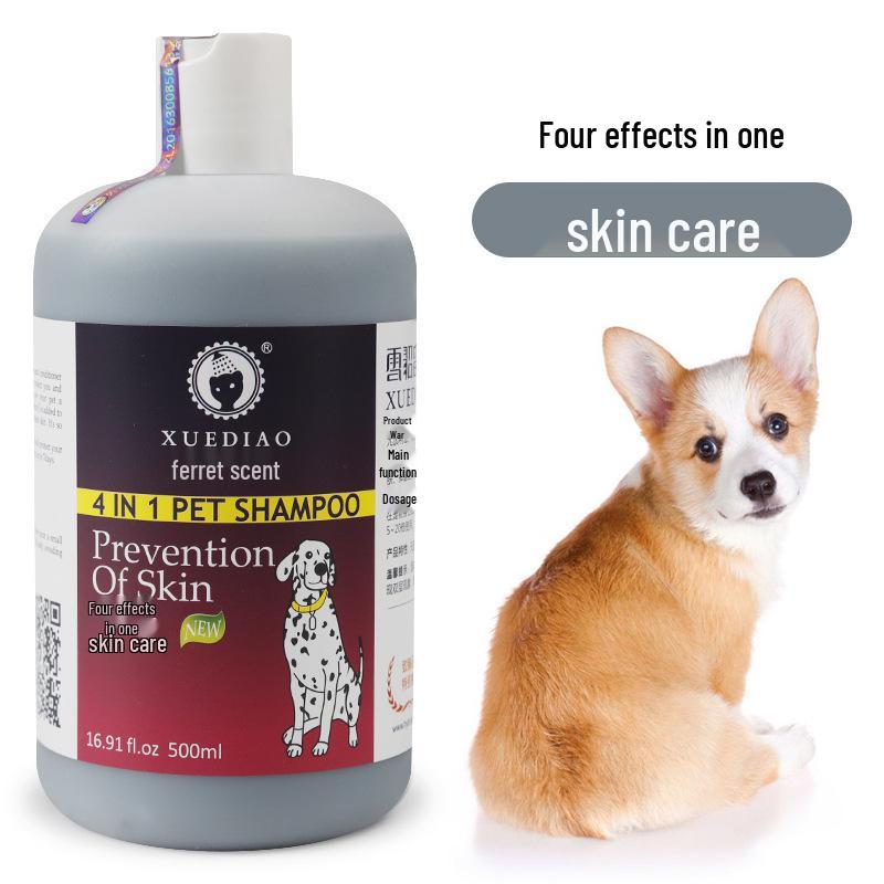 

Хорьковый гель для душа и шампунь для питомцев «Четыре в одном», 500 мл - Стойкий аромат, питательный и разглаживающий для собак и кошек Ferret