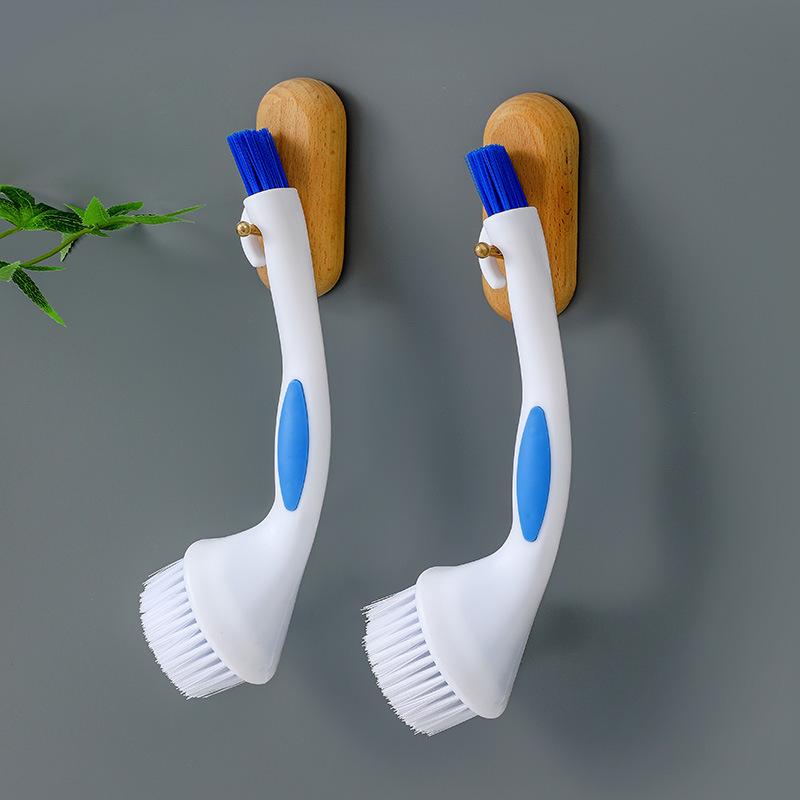 Double-Headed Tile & Basin Cleaning Brush with Hard Bristles