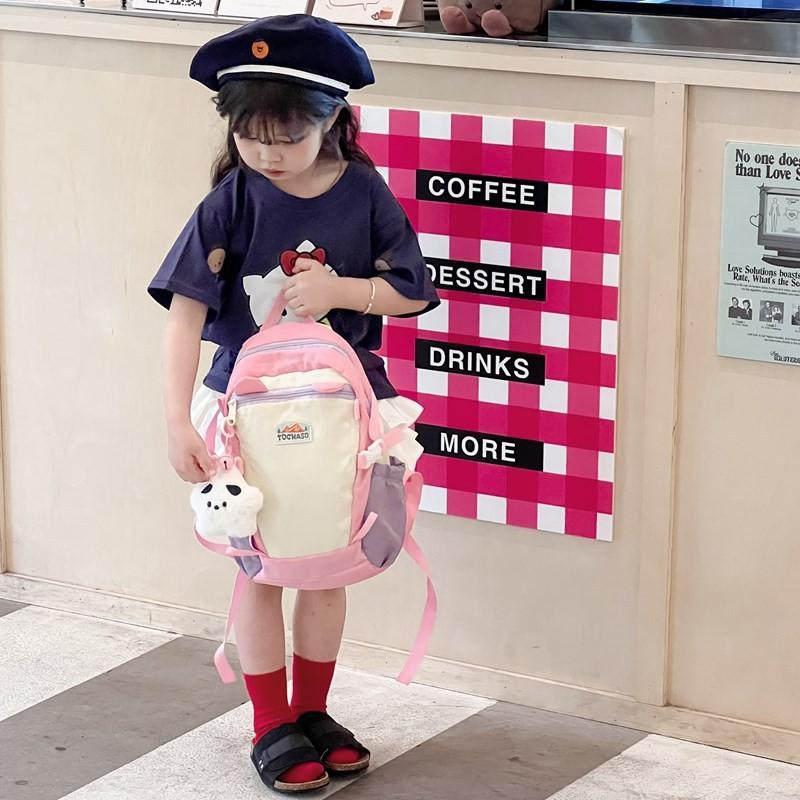 Backpack Children Cartoon Cute With Pendant Unisex Large Capacity School Bag