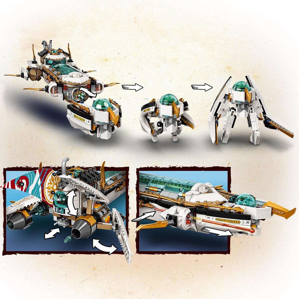 LEGO Ninjago Underwater Battleship Bounty 71756, Toy, Building Blocks, Gift, Ninja, Vehicle, Sea, Boys, Ages 9 and Up