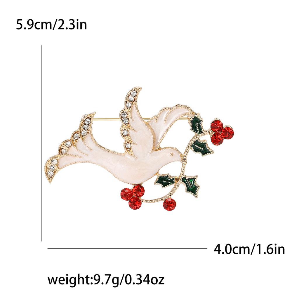 Cute Enamel Flower Pigeon Brooch Niche Women'S Suit Cardigan Corsage Jewelry Pin