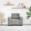 Armchair Light Grey 100 X 78 X 80 Cm Velvet