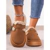 Fashionable Fall/Winter Thick-Soled Fuzzy Buckle Warm Cotton Slippers - Casual Oversized New Style Women's Shoes