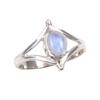 Natural Rainbow Moonstone Gemstone Handmade 925 Sterling Silver Ring Size 6 B2D52
