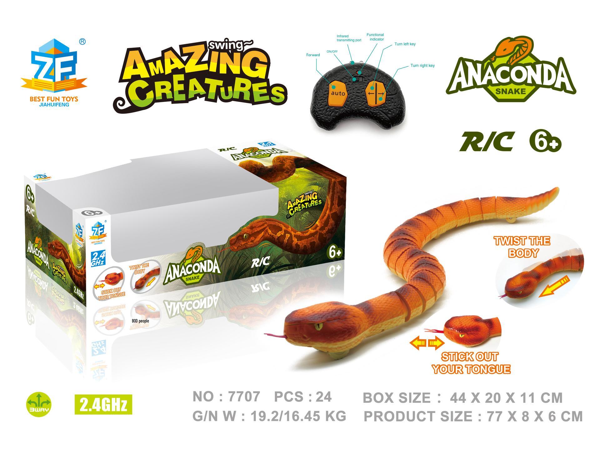 

Игрушка электрическая змея на дистанционном управлении - Имитация движения гремучей змеи