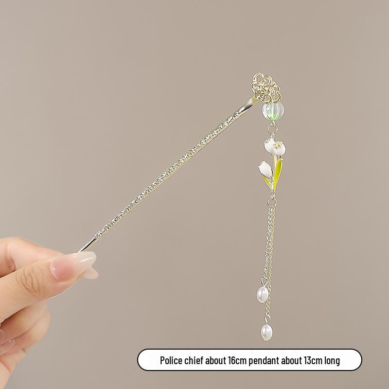 Vintage Chinese Style Hairpin for Updos - Elegant Retro Hair Stick with Tassel for Qipao