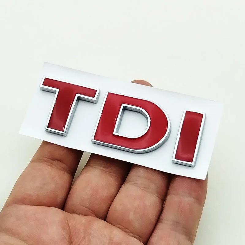 AABIN1 3D ABS Black Logo TDI Emblem Letters Car Rear Trunk Badge Sticker for VW Volkswagen Polo Golf 4 5 6 7 Touran Passat Accessories