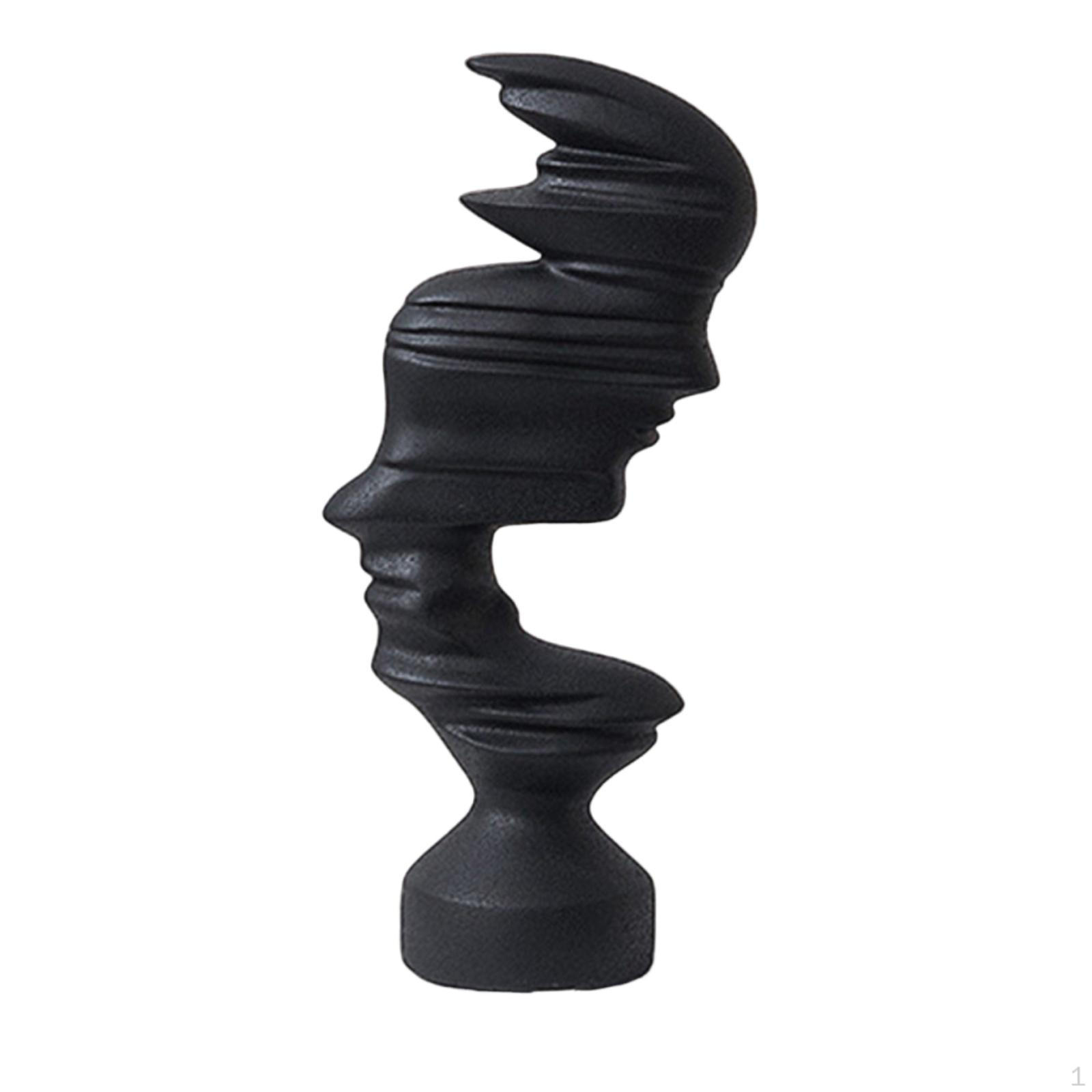Human Profile Figurine Modern Abstract Face Sculpture Minimalist and Hand