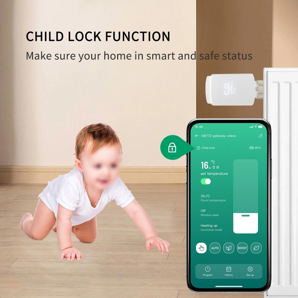 For Zigbee Thermostatic Valve for Radiator Temperature Control Compatible with For Tuya Smart Home Voice and Remote App