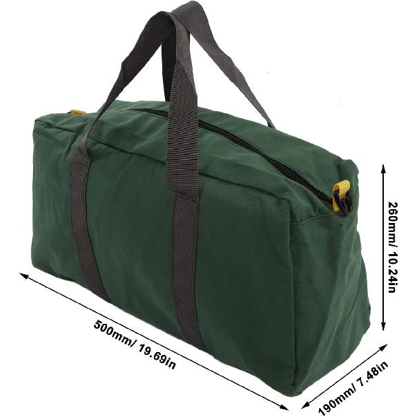 

Сумка для ручного инструмента с широким горлом, Водонепроницаемая Сверхпрочная Большая вместимость Большая молния Портативная Холщовая сумка-тоут для инструментов для Деревообработки Электрика (20 дюймов)