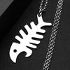 Fish Bone Model Hiphop Chain For Women Men Stainless Steel Silver Color Sea Animal Ocean Pendant Necklace Jewelry Accessory
