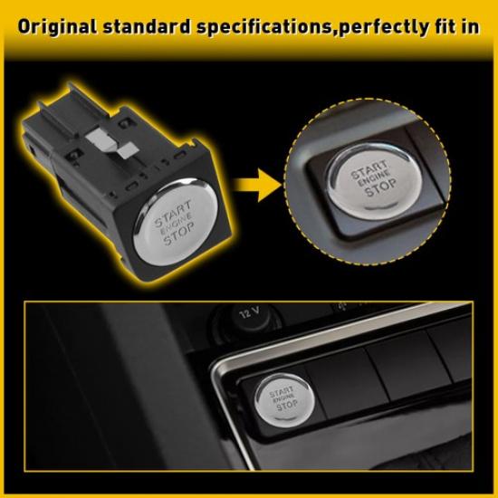 Car Engine Start Stop Button Push Switch for Volkswagen 2011-2017 Jetta Sedan
