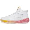 KT6 Star Logo Slip Resistant Abrasion Resistant High Top Basketball Shoes Men's White Yellow Red 112131101A-2