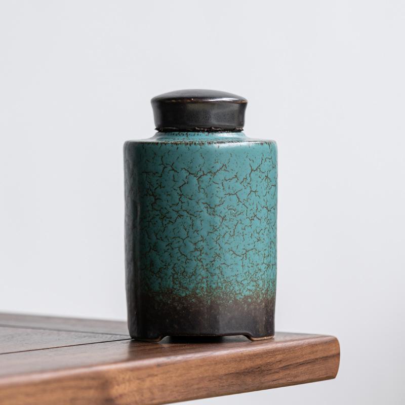 Vintage Plum Blossom Ceramic Tea Jar Sealed Coffee Candy Jar Antique Art Decorative Jars Storage Ornaments Home Decoration Gifts