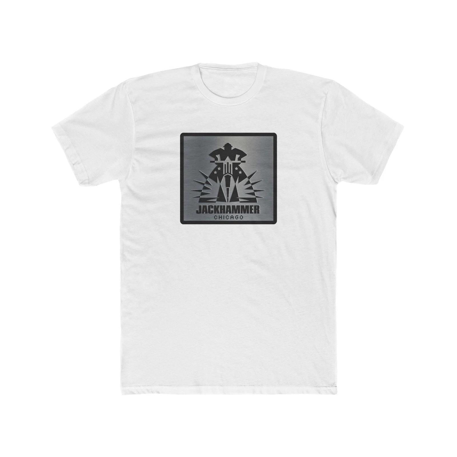 

THE JACKHAMMER gay leather CHICAGO bar Men s Cotton Crew Tee 2XL