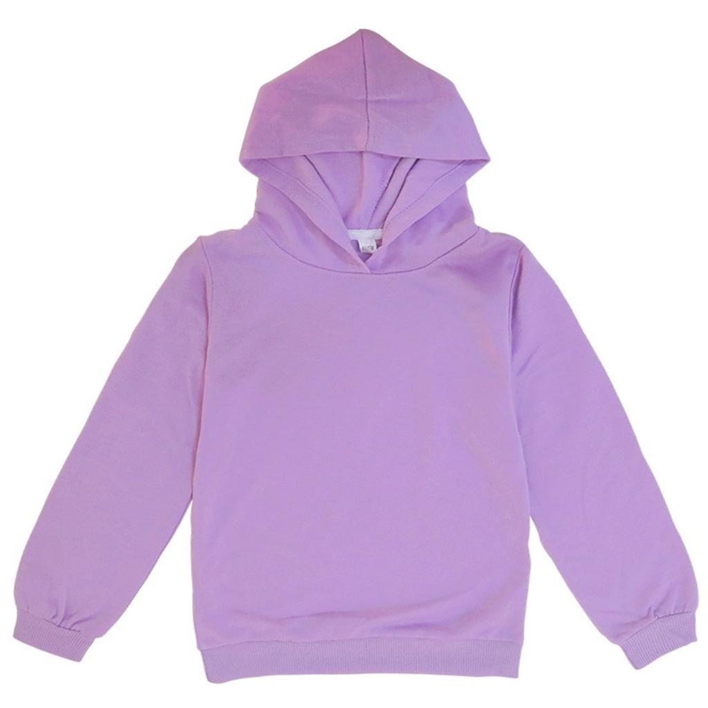 Children's Fashion Solid Color Pullover Casual Versatile Hoodie Sweatshirt